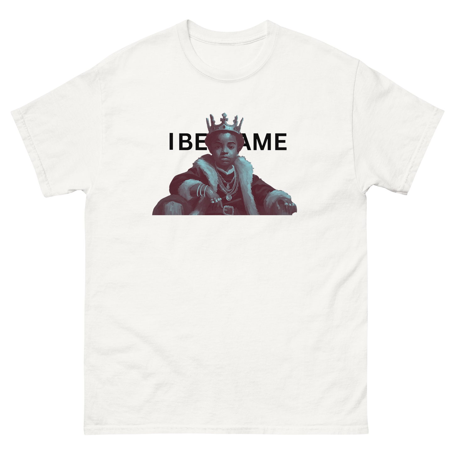 I, Became white tee